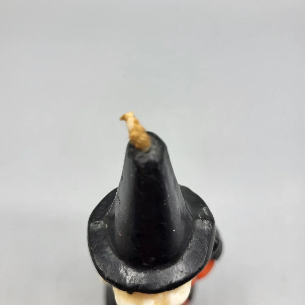 Vintage Gurley Halloween Witch Candle Figurine Spooky Decor 5.5